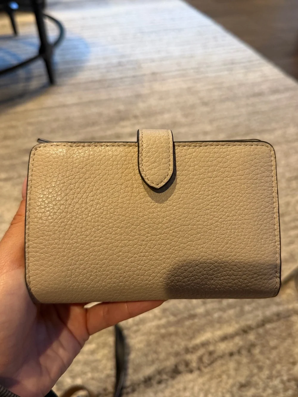 kate spade Cream Shearling-Trim Leather Backpack and Card Wallet